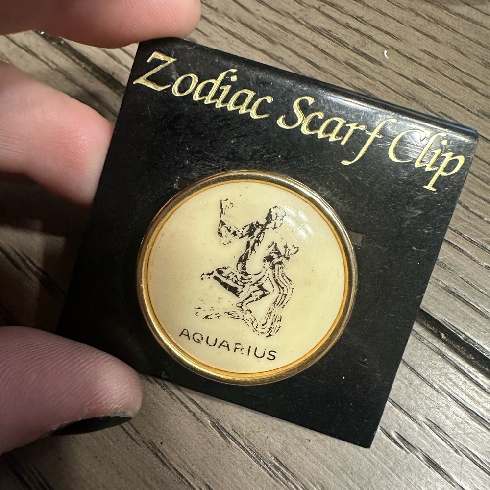 vtg Aquarius scarf clip